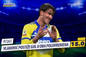 AdmiralBet specijal - Grizman za kvotu 8,00, "dupli" Vlahović za 15,00